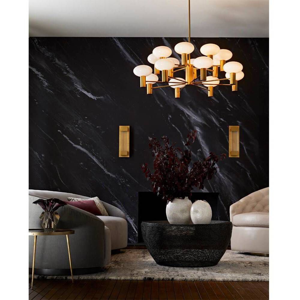 Bentley 16 Light 48 inch Antique Brass Chandelier Ceiling Light