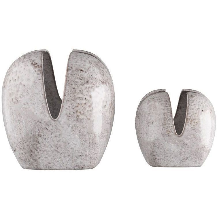 Amal Harbor Gray Vases, Set of 2
