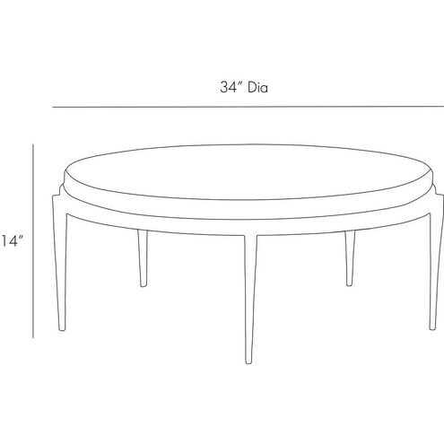 Kelsie 34 inch Black Coffee Table