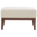 Laurette 18 inch White Ottoman