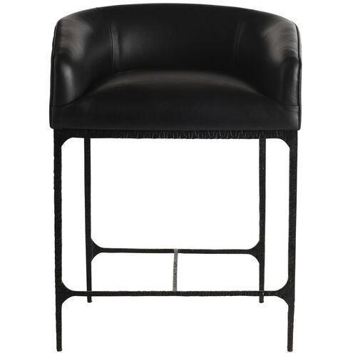 Osbourne 33.5 inch Black and Blackened Iron Counter Stool