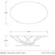 Muscadine 54 X 16 inch White Marble and Antique Bronze Coffee Table