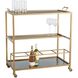Jak 35 inch Antique Brass Bar Cart