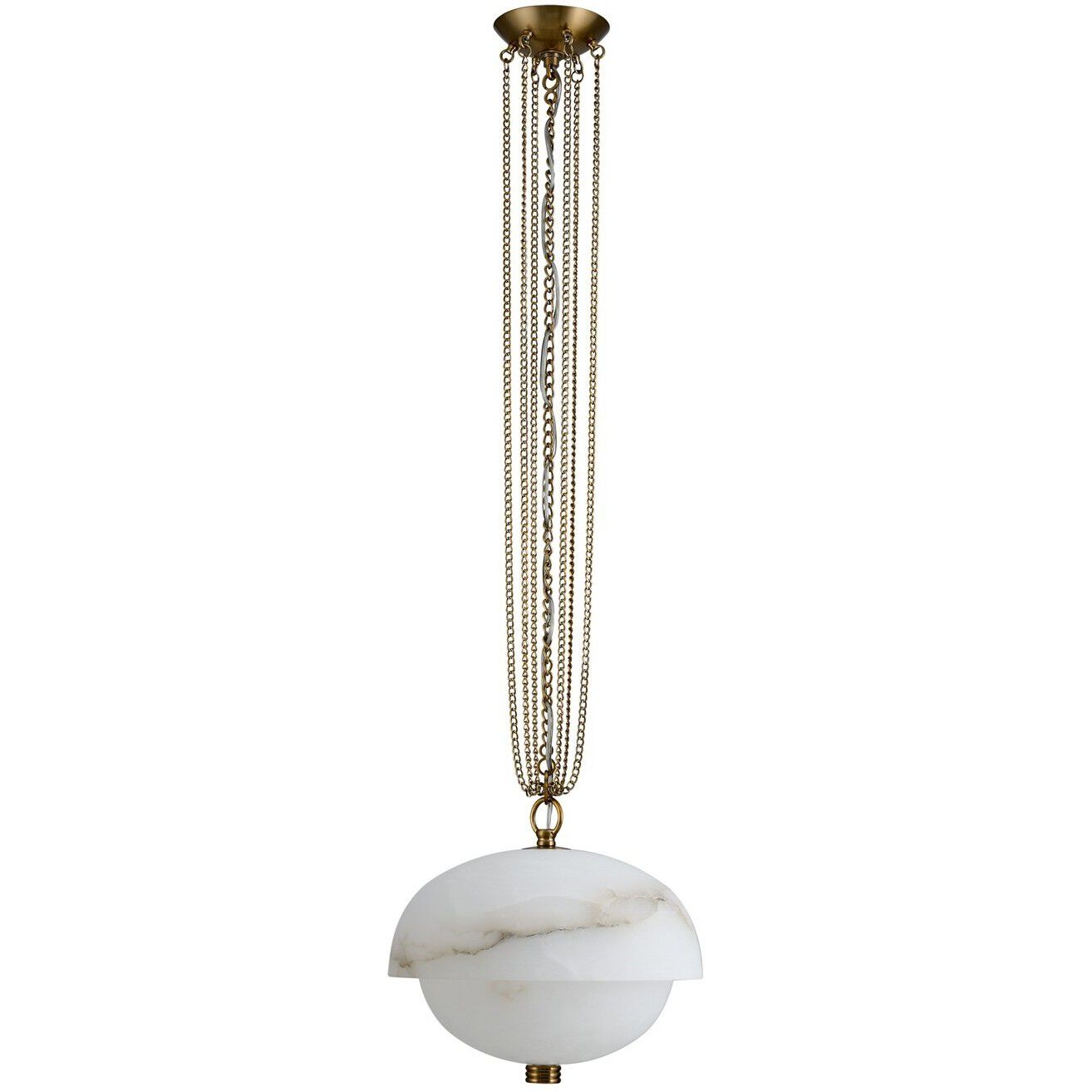 Volterra LED 17 inch Winter Brass Pendant Ceiling Light