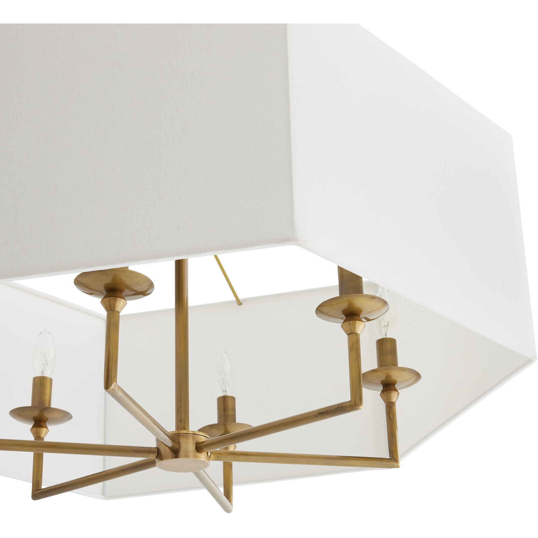 Oxford 6 Light 32 inch Antique Brass Chandelier Ceiling Light