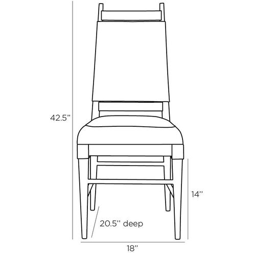 Keegan 42.5 inch Vanilla Chair