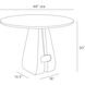 Melt 48 inch Cerused Natural Wood and White Marble Entry Table