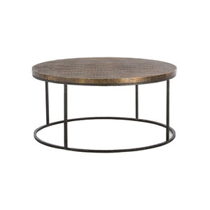 Nixon 38 inch Natural Iron and Brass Coffee Table
