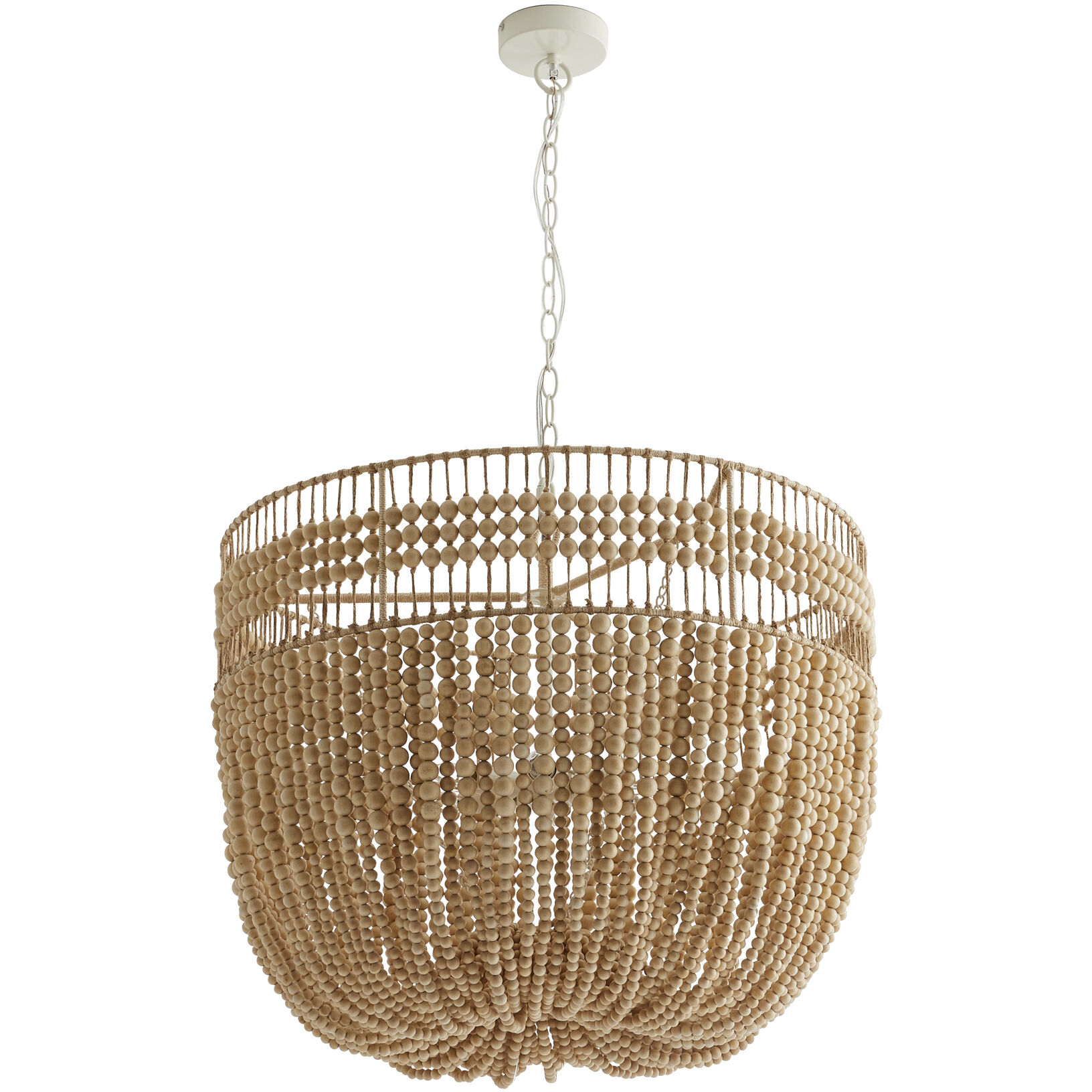 Nina 6 Light 28 inch Natural and White Chandelier Ceiling Light