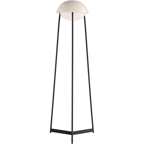 Glaze 61 inch 60.00 watt Ivory Stained Crackle Floor Lamp Portable Light