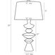 Jillian 32 inch 150 watt White Lamp Portable Light