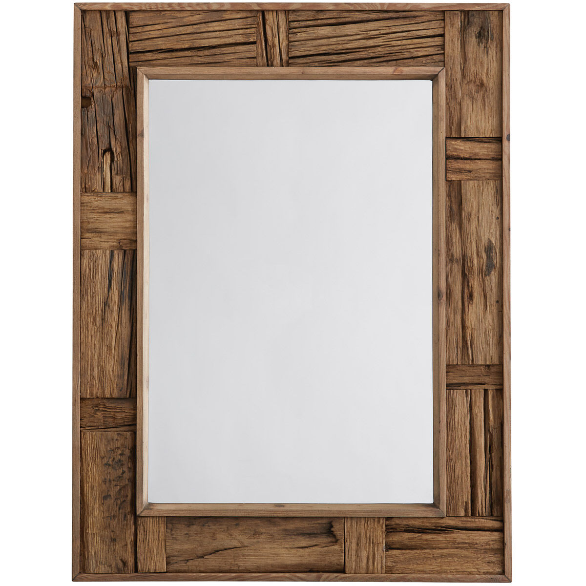 Mirror 41 X 31 inch Reclaimed Railroad Ties Wall Mirror