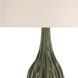 Nyla 26.5 inch 150.00 watt Dark Green Reactive and Polished Nickel Table Lamp Portable Light
