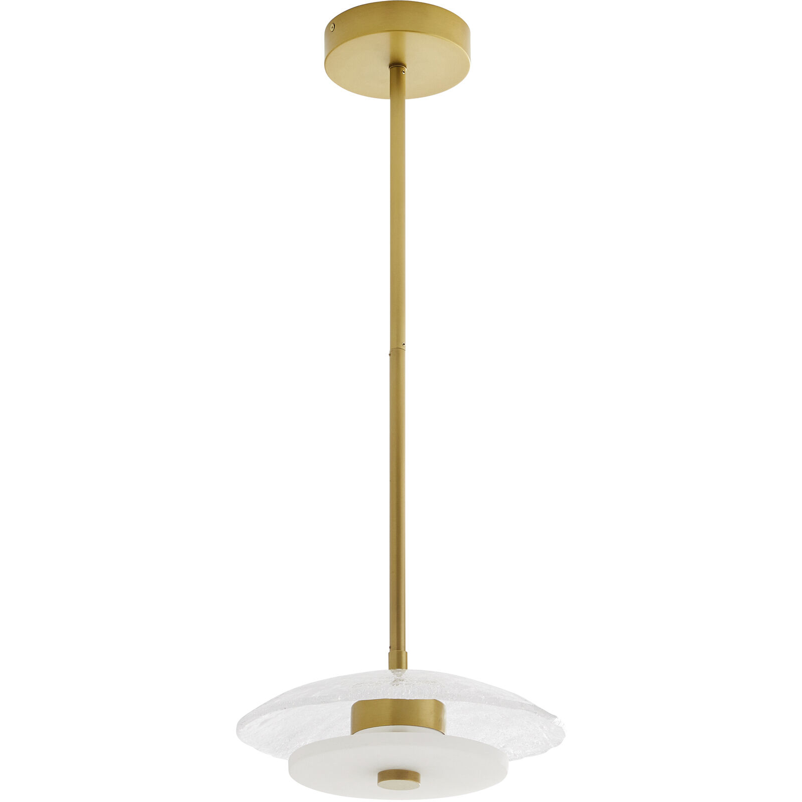 Mohegan 1 Light 12 inch Clear and Antique Brass Pendant Ceiling Light