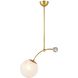 Christina 1 Light Matte Swirl Pendant Ceiling Light