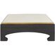 Montreal 48 X 16.5 inch Crackled Ivory and Ebony with Antique Brass Coffee Table