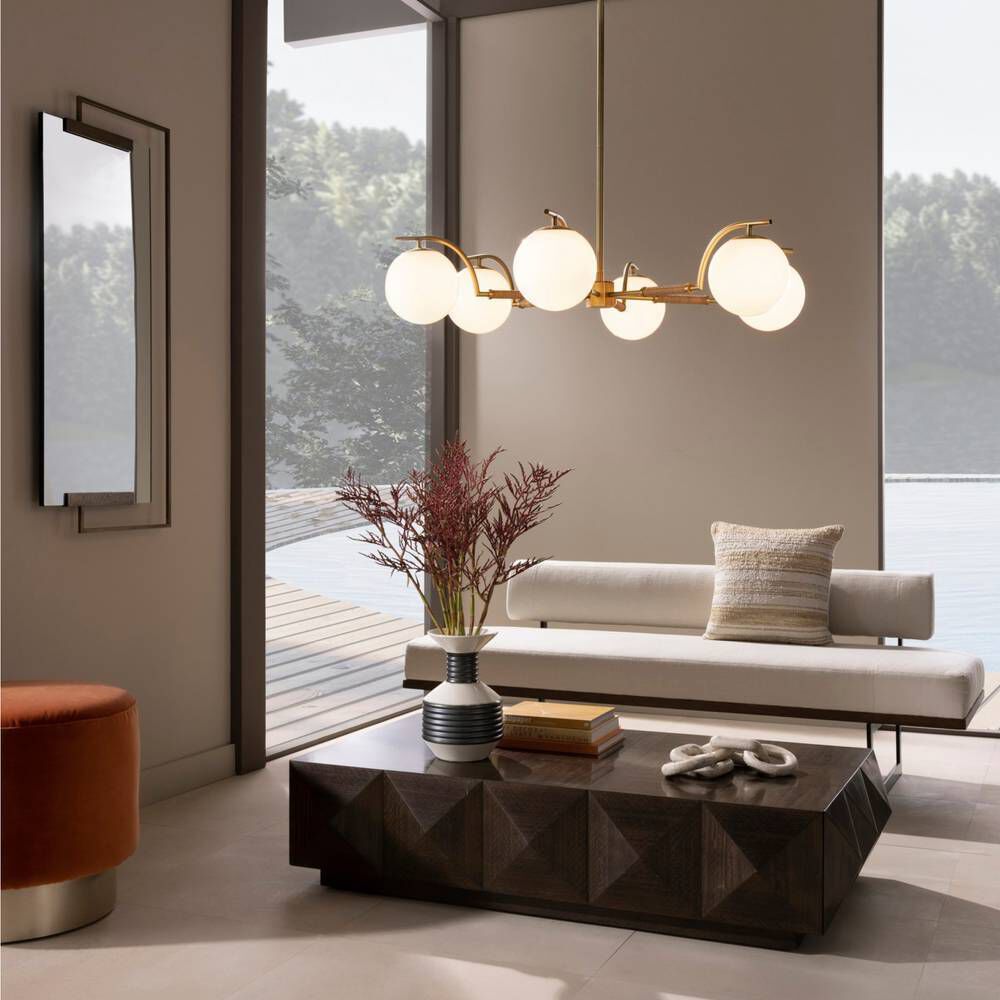 Tricia 6 Light 42.5 inch Antique Brass Chandelier Ceiling Light