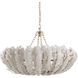 Bilal 6 Light 52 inch Ivory and Antique Brass Chandelier Ceiling Light