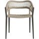 Aurelie Buff and Blackened Bronze Outdoor Dining Chair
