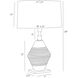 Estrada 150.00 watt Navy Optic Table Lamp Portable Light