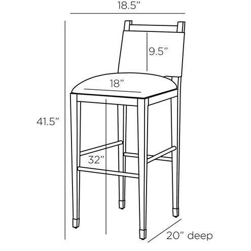 Burdock 18.5 inch Vanilla Bar Stool