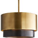 Nolan 3 Light 14 inch Antique Brass Mini Pendant Ceiling Light
