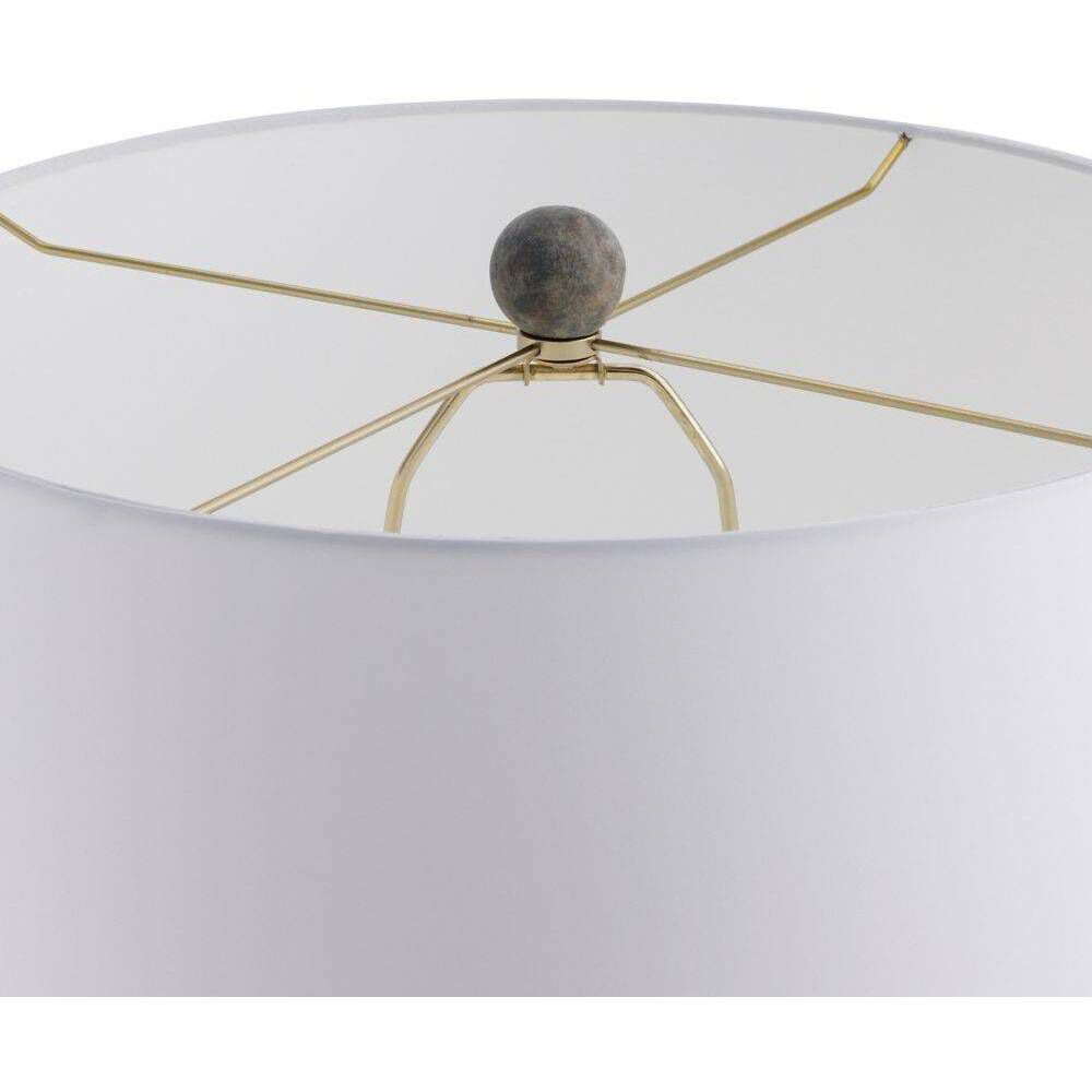 Granada 28 inch 60.00 watt Rhino and Antique Brass Lamp Portable Light