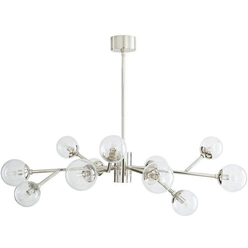 Dallas 12 Light 48 inch Polished Nickel Chandelier Ceiling Light