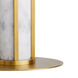 Candice 70 inch 150.00 watt Antique Brass and White Marble Floor Lamp Portable Light