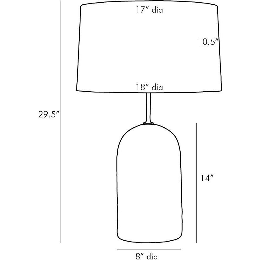 Capelli 29.5 inch 150 watt Ivory Volcanic Glaze and Antique Brass Table Lamp Portable Light