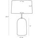 Capelli 29.5 inch 150 watt Ivory Volcanic Glaze and Antique Brass Table Lamp Portable Light