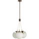 Trinity 3 Light 19 inch Heritage Brass Chandelier Ceiling Light