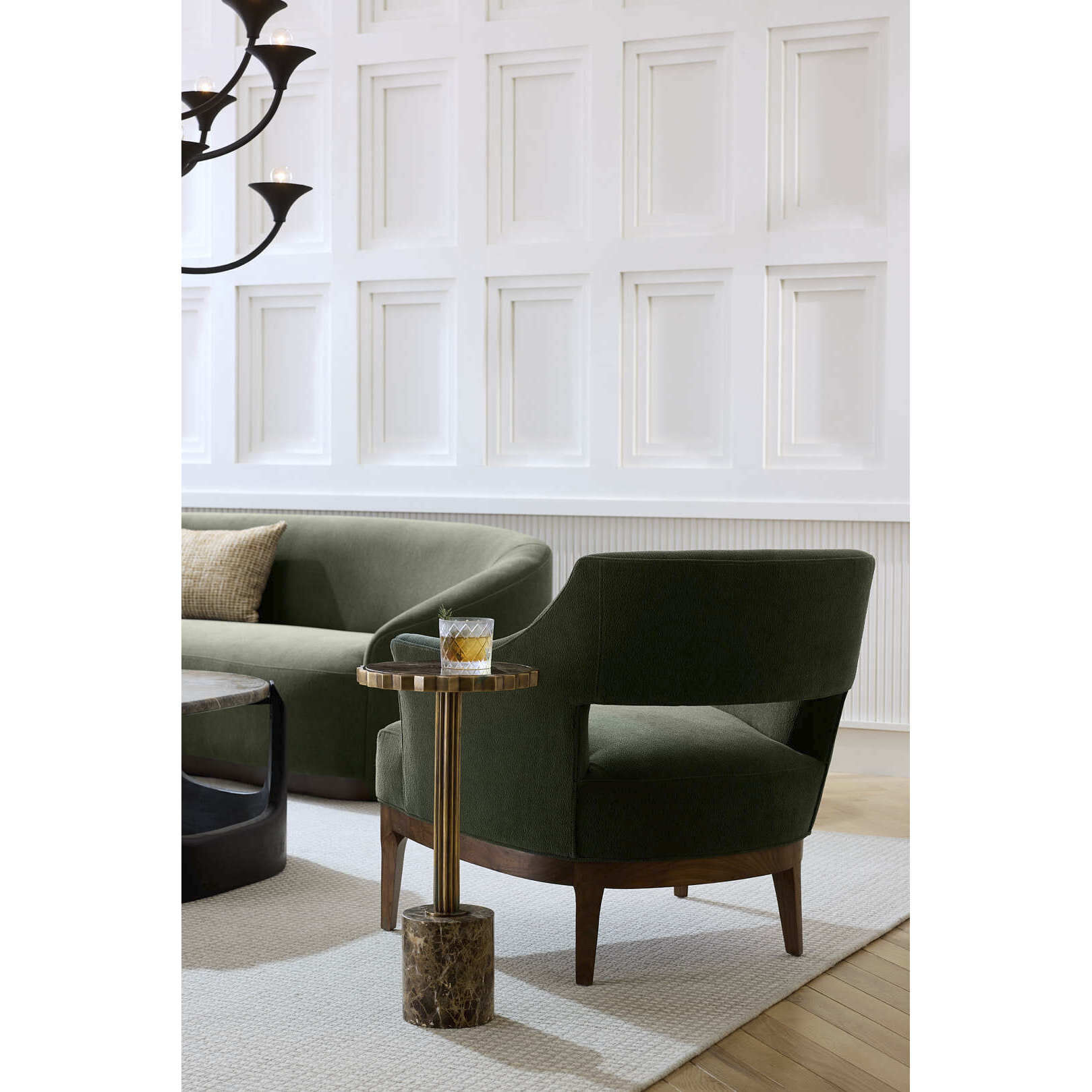 Laurette Pine and Dark Walnut Chair