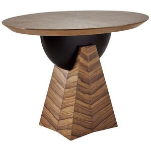 Dorette 42 X 33 inch Chateau Gray and Matte Black Entry Table