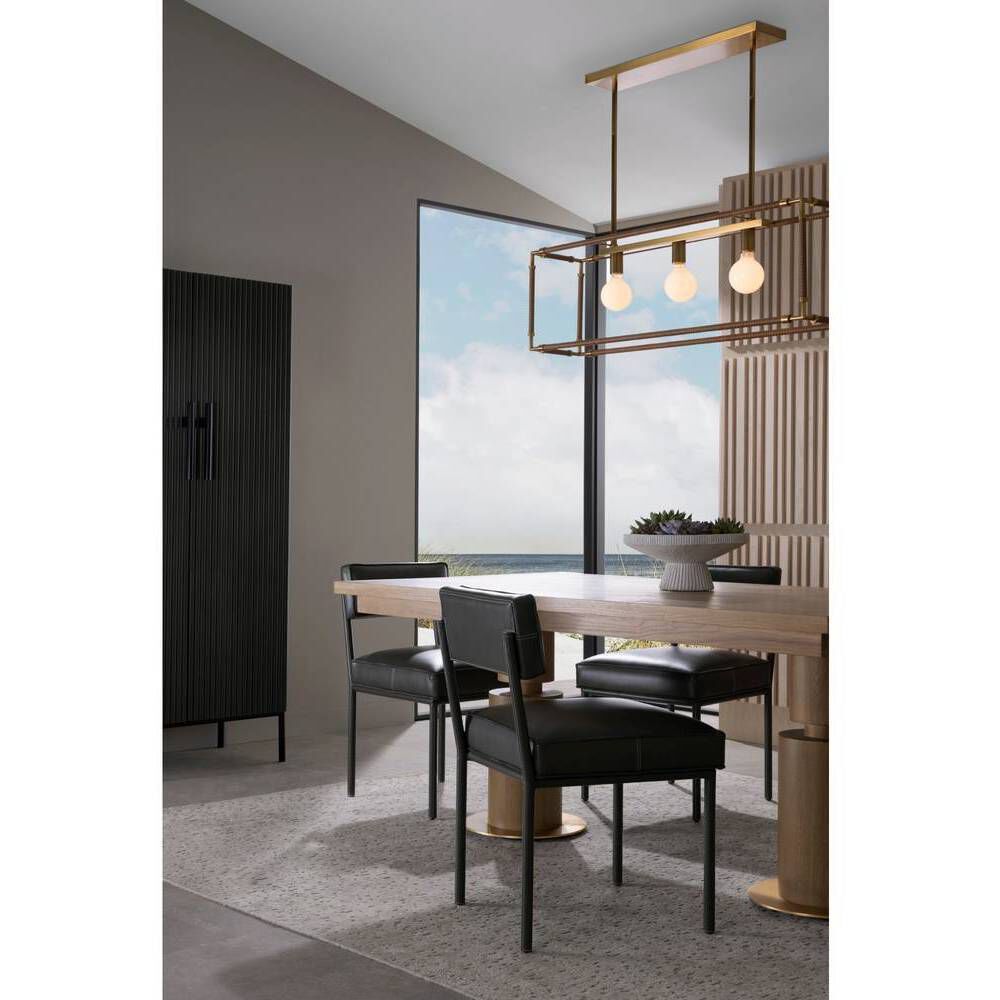 Trenton 3 Light 42 inch Cognac Linear Chandelier Ceiling Light