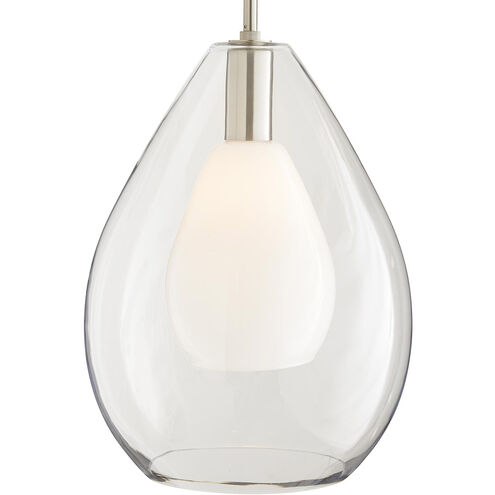 Nala 1 Light 15 inch Brushed Nickel Pendant Ceiling Light, Essential Lighting