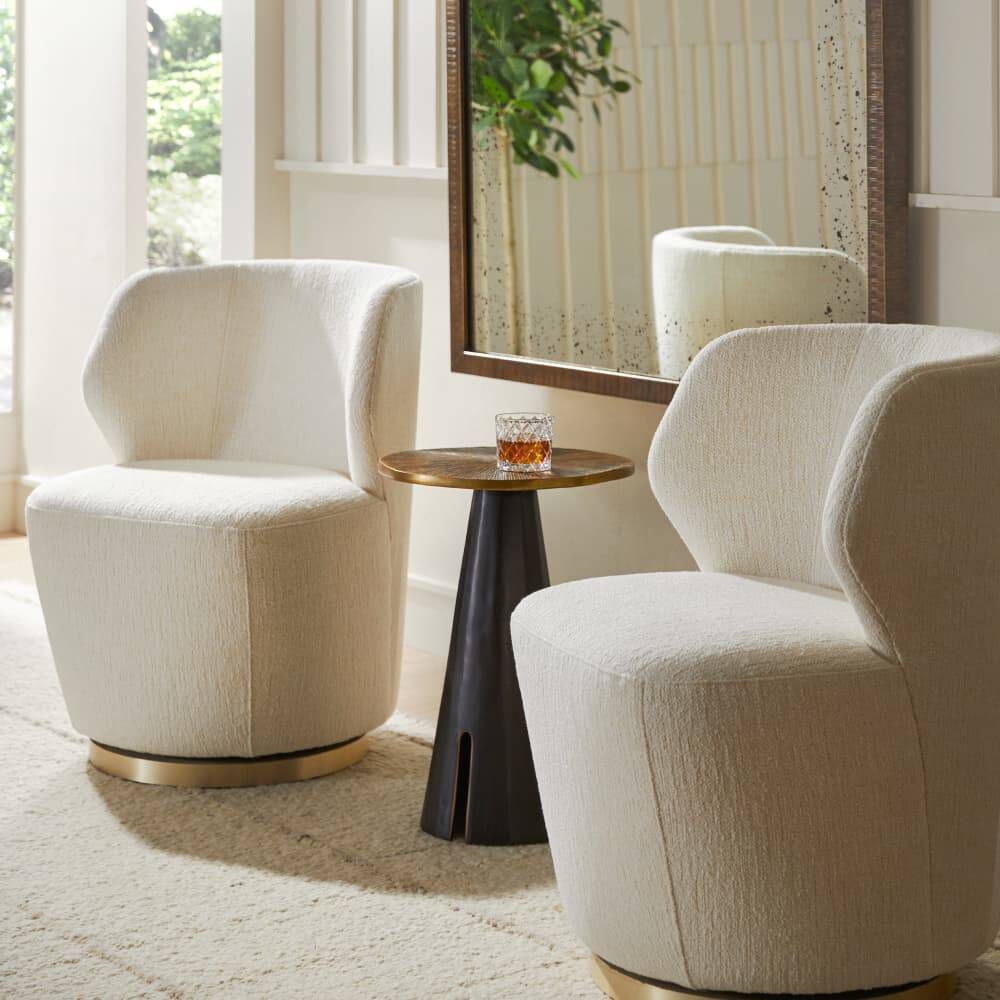 Poppy Cloud Swivel Chair