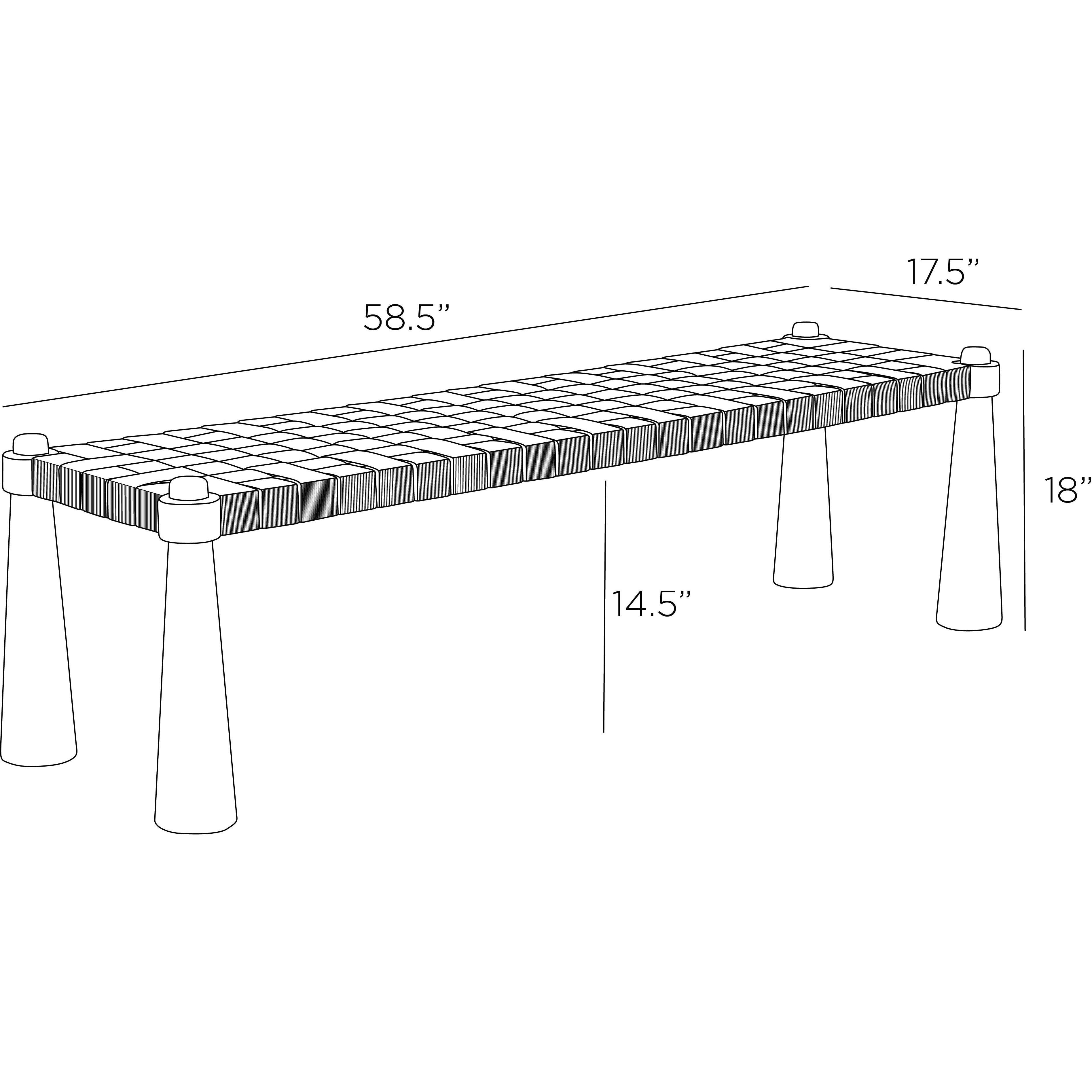 Solange Tobacco Wash Bench