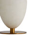Aubrey 27 inch 150.00 watt Snow Marble and Opal Swirl with Antique Brass Table Lamp Portable Light