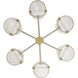 Marco 6 Light 38 inch Antique Brass with Bone Chandelier Ceiling Light