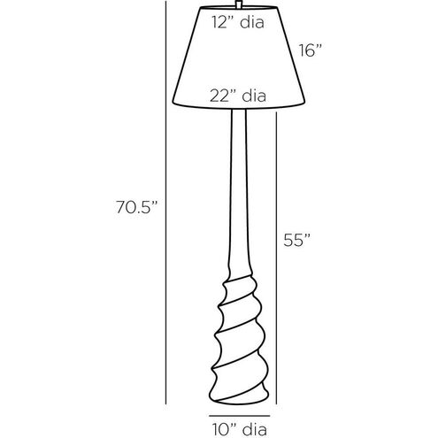 Adriana Ivory Floor Lamp Portable Light