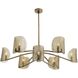 Natasha 9 Light 43 inch Antique Brass Chandelier Ceiling Light