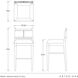 Keegan 41 inch Morel and Walnut with Brushed Stainless Steel Bar Stool