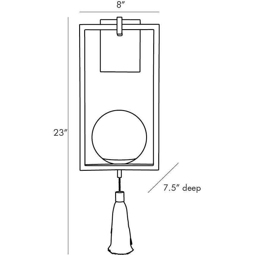 Trapeze Sconce Wall Light in Aged Bronze
