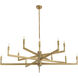 Griff 12 Light 56 inch Antique Brass Chandelier Ceiling Light, Large