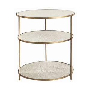 Percy 28 inch Antique Brass Side Table