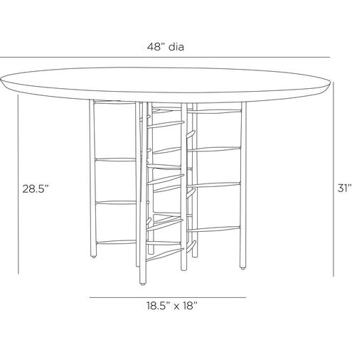 Enito 48 inch Smoke Oak Wood and Blackened Iron Entry Table