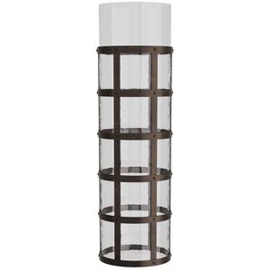 Rivet Blackened Iron Vase