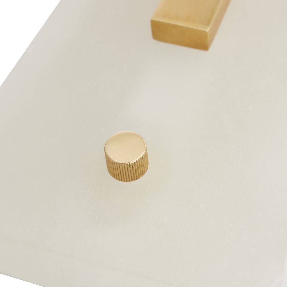 Genevieve 20.5 inch 10.00 watt Antique Brass and White Desk Lamp Portable Light