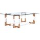 Corset 54 X 18 inch Clear Cocktail Table